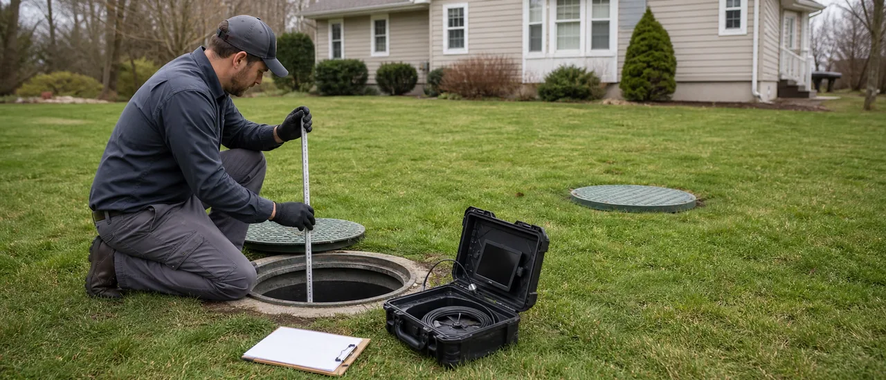 Educational illustration explaining how much does a septic inspection cost.