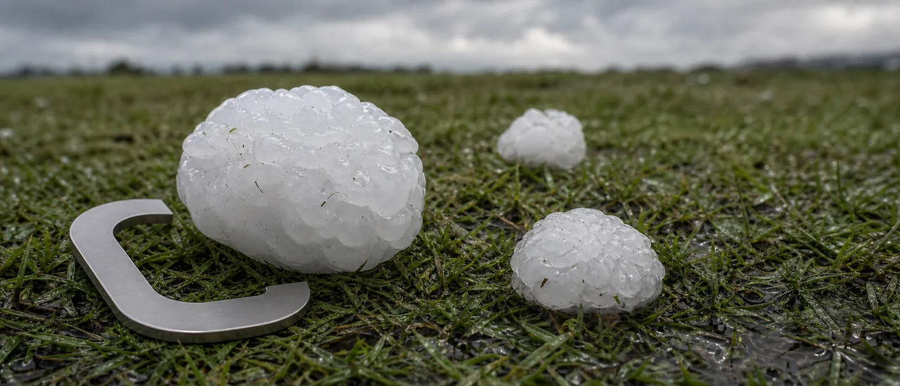 Educational illustration explaining what is gorilla hail.