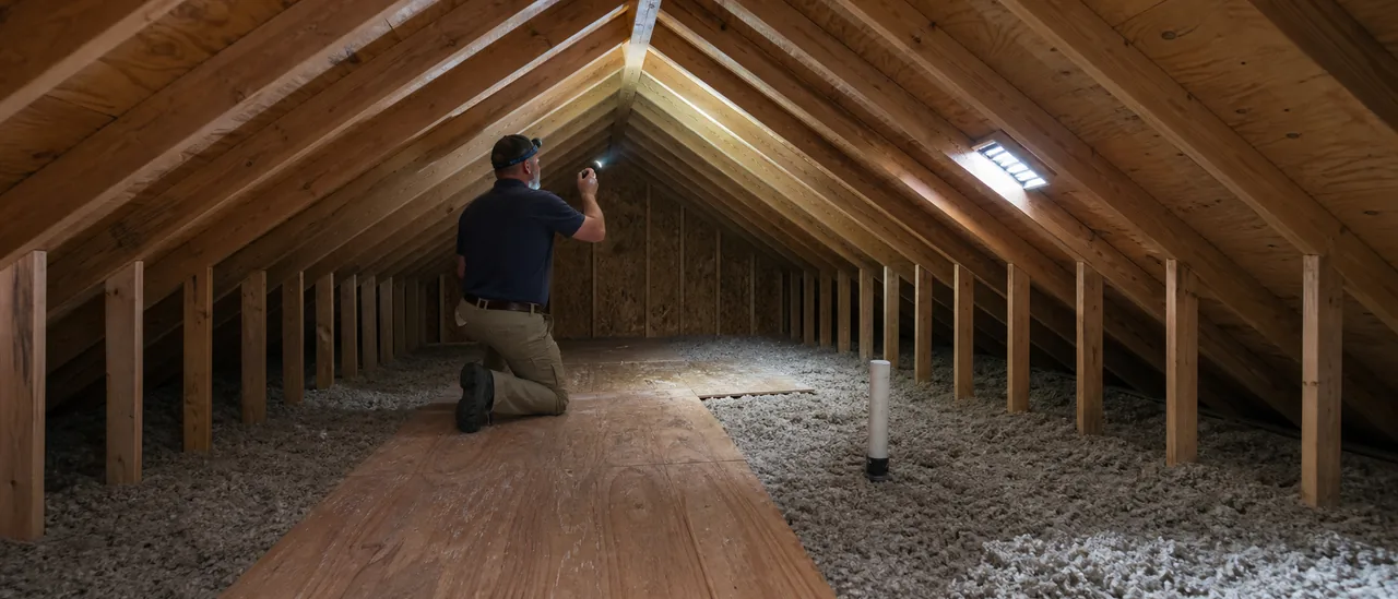 Educational illustration explaining does a roof inspection include the attic.