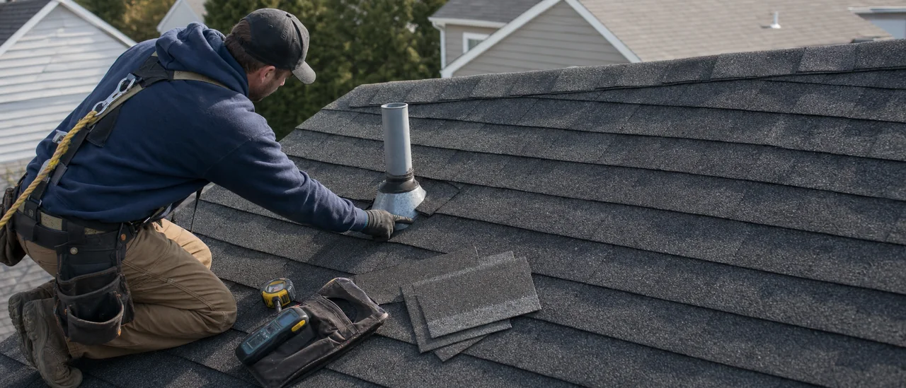 Educational illustration explaining how much does it cost to fix a roof leak.