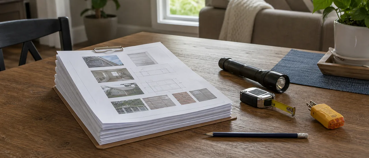 Educational illustration explaining is a 50-page home inspection report bad.