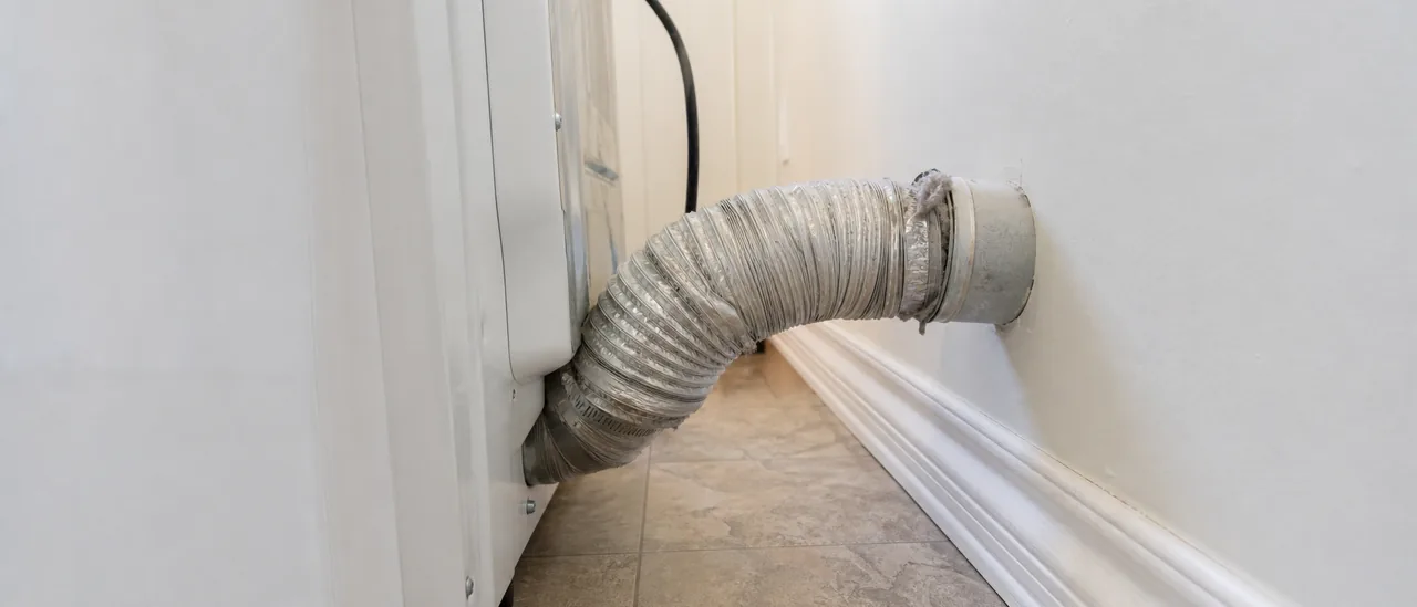 Educational illustration explaining what do dryer vent problems mean on a home inspection.