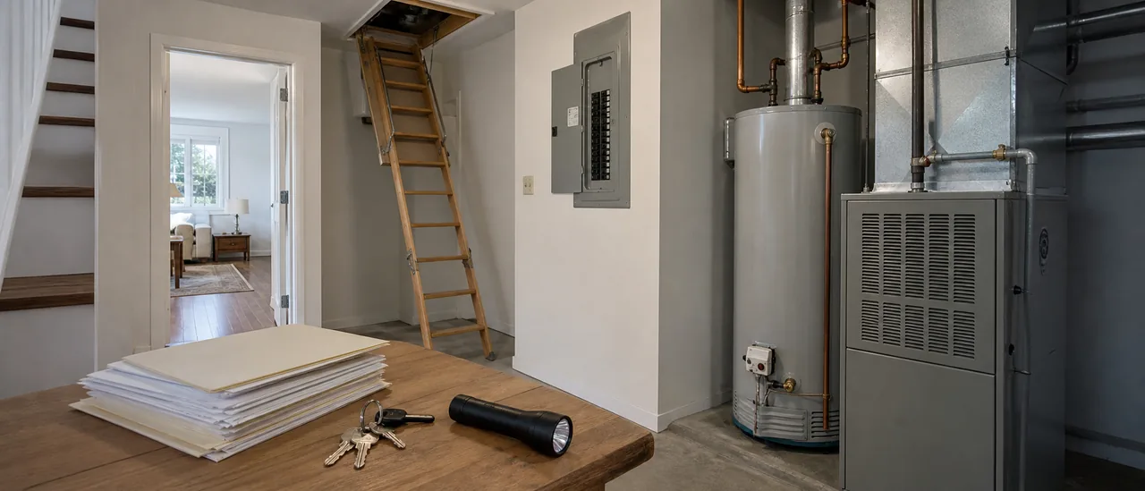Educational illustration explaining what should sellers do before a buyer’s home inspection.