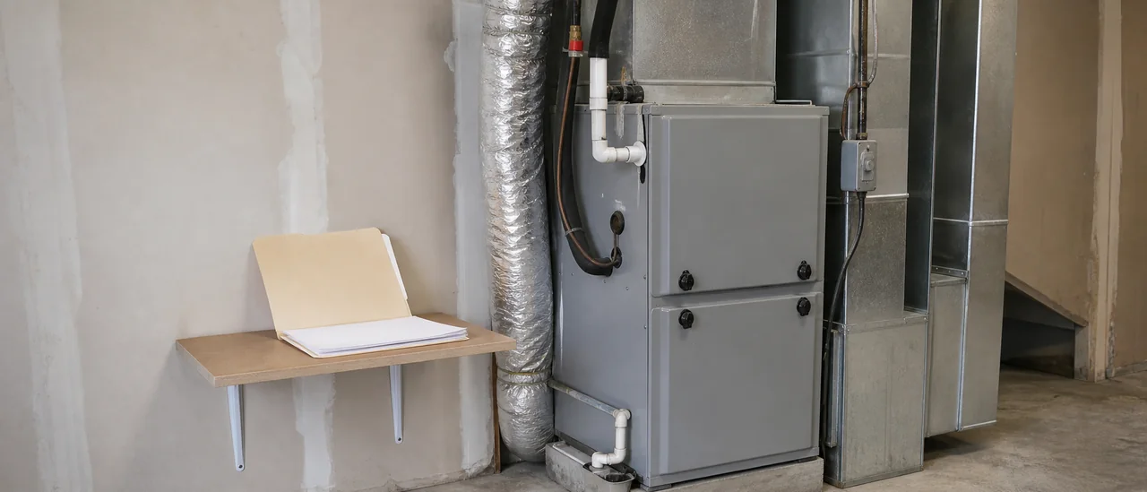 Educational illustration explaining what do missing hvac service records mean on a home inspection.