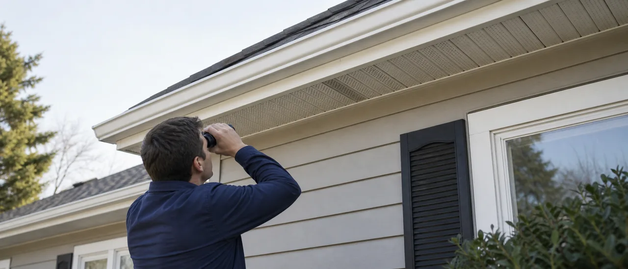 Educational illustration explaining how do inspectors examine soffit vents.