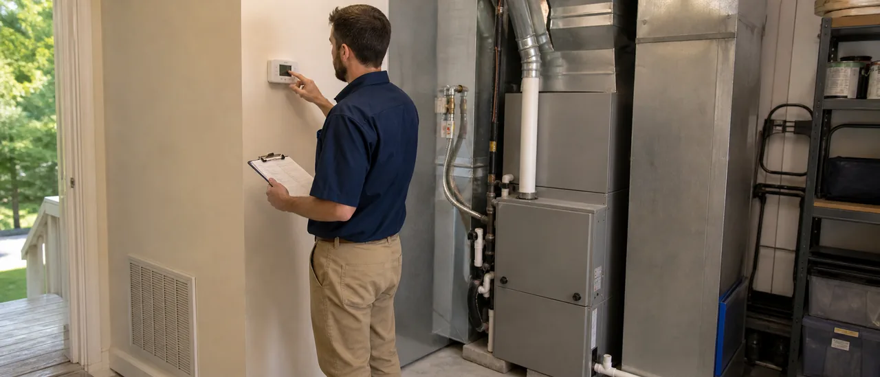 Educational illustration explaining do home inspectors test heating systems in summer.