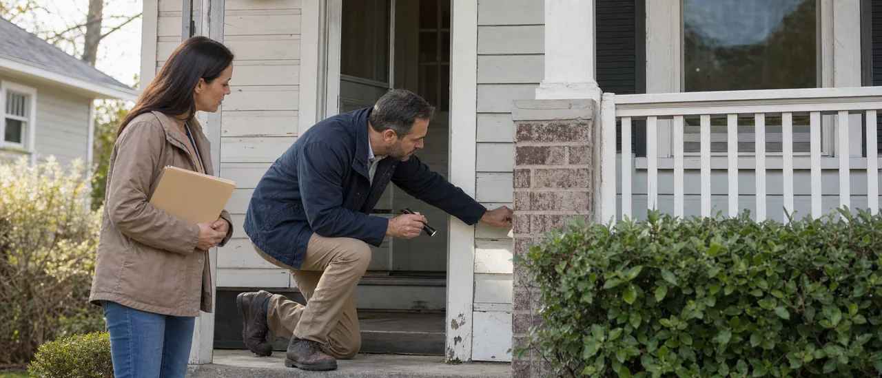 Educational illustration explaining should you inspect an as-is property before making an offer.