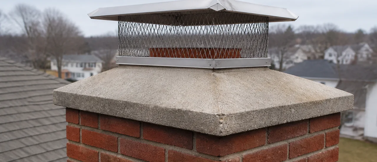 Educational illustration explaining how do inspectors examine chimney caps and crowns.
