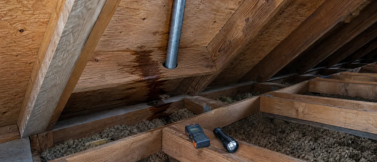 Educational illustration explaining what causes an intermittent roof leak.