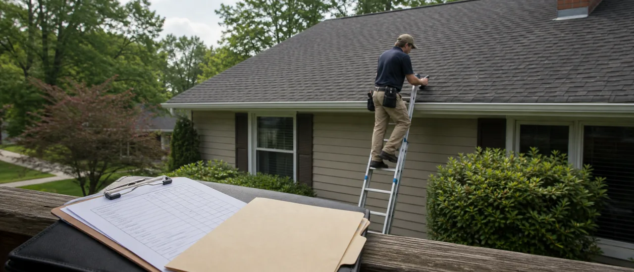 Educational illustration explaining can a buyer get a roof inspection before closing.