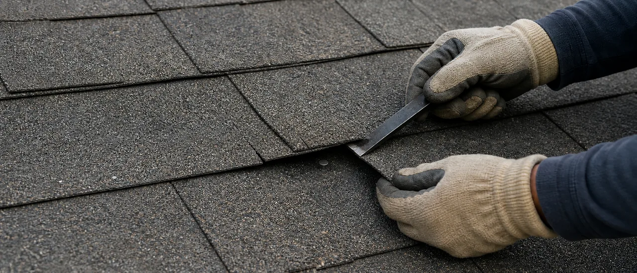 Educational illustration explaining can old shingles crack during repair.