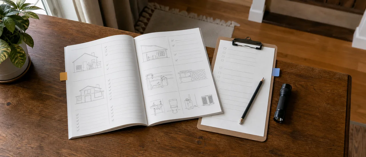 Educational illustration explaining what happens after a home inspection.