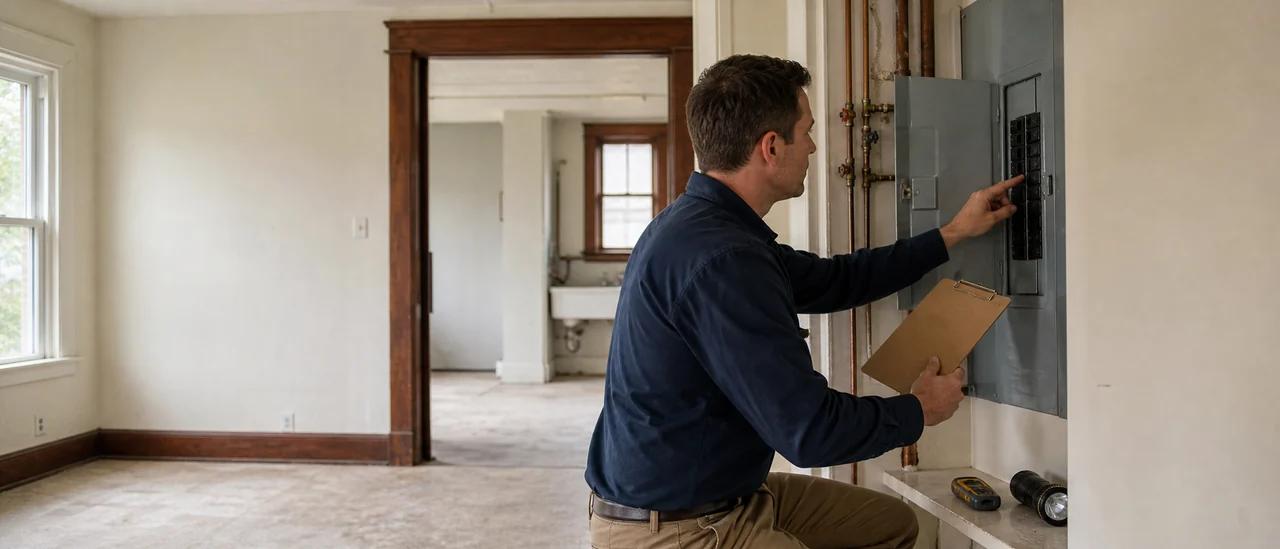 Educational illustration explaining what extra inspections should you get on a vacant house.