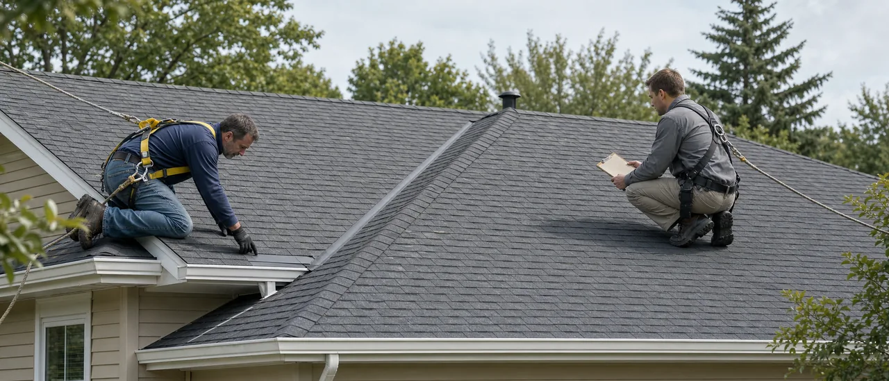 Educational illustration explaining should a roofing contractor inspect and certify its own work.