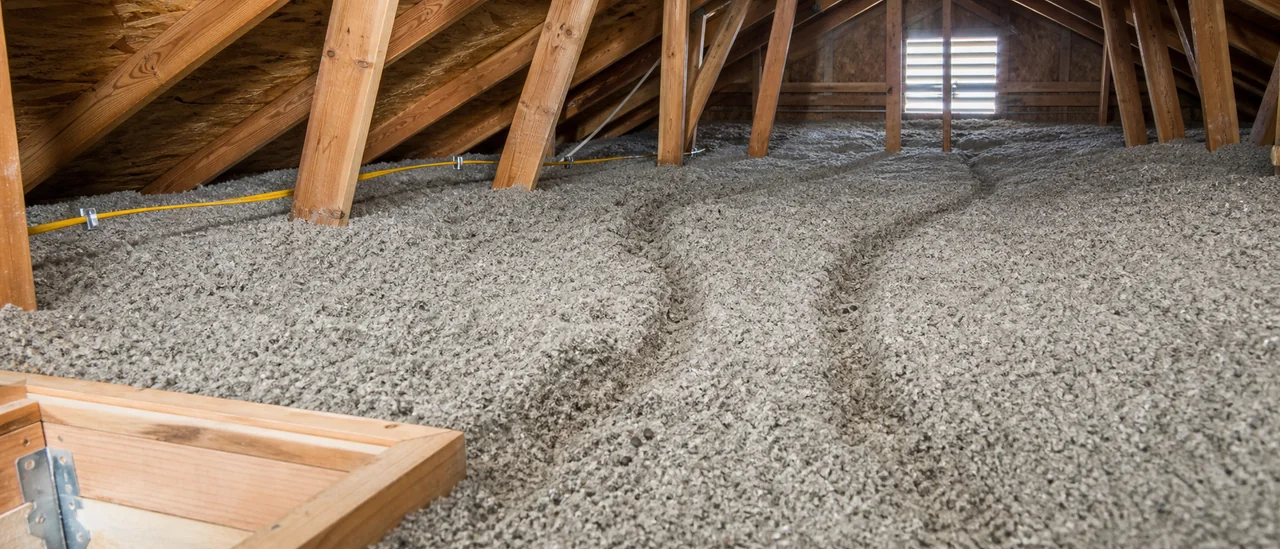 Educational illustration explaining what do rodent tunnels in attic insulation mean on a home inspection.