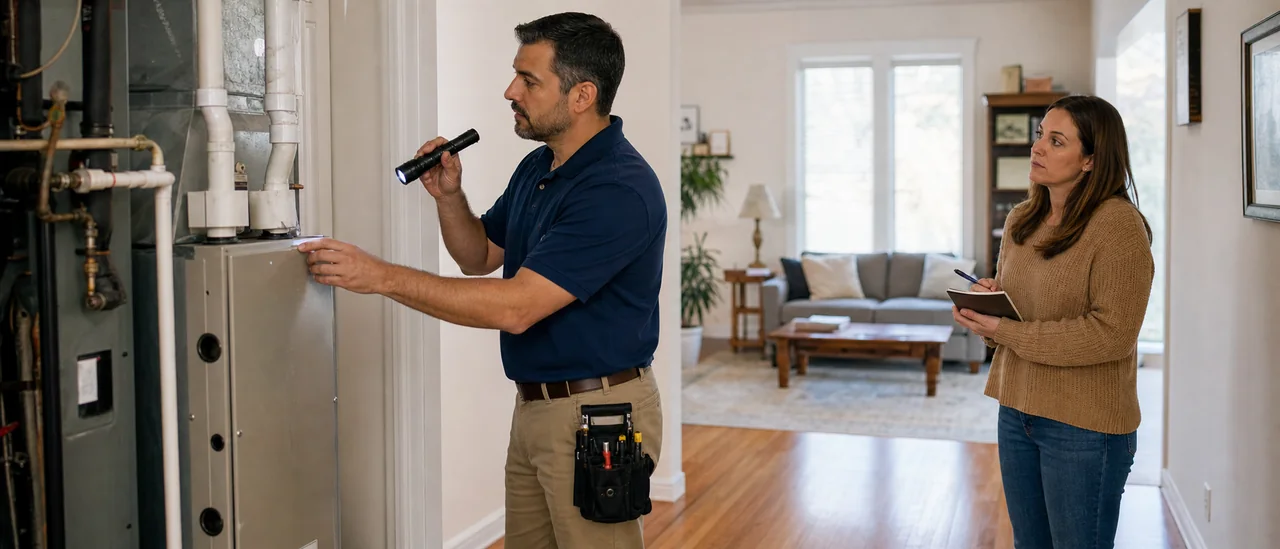 Educational illustration explaining should you follow the home inspector around.