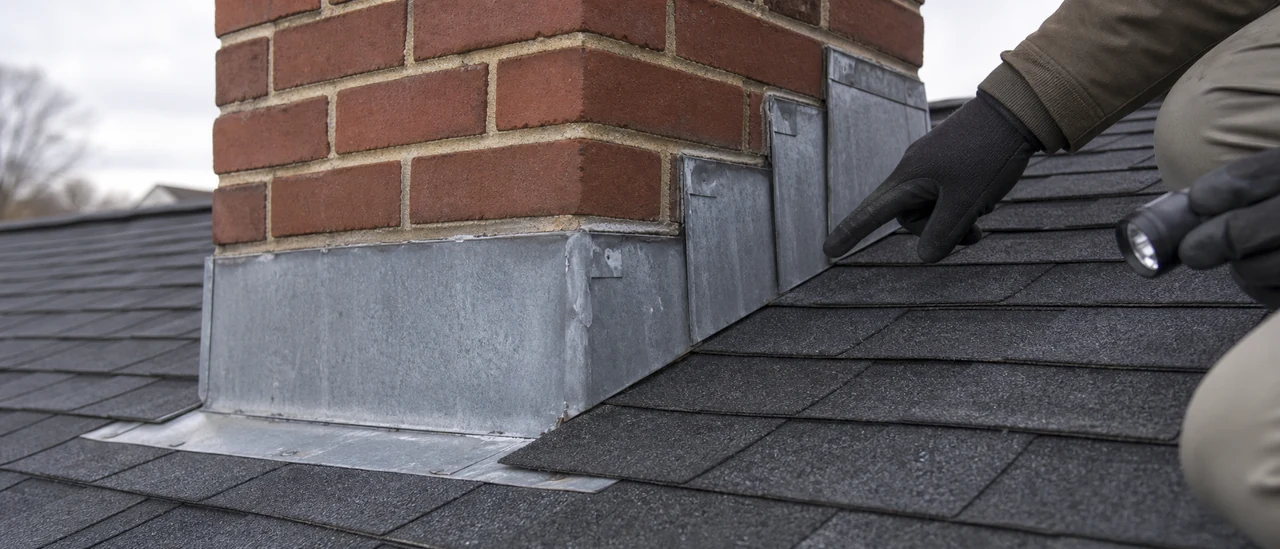 Educational illustration explaining how do inspectors examine roof flashing.