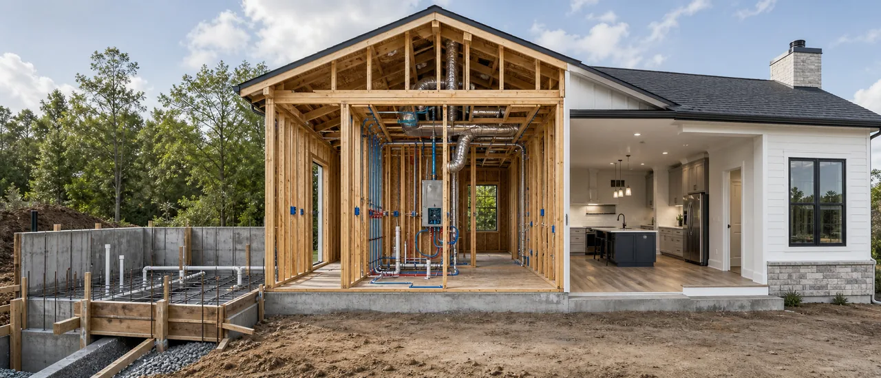 Educational illustration explaining when should you schedule new construction inspections.