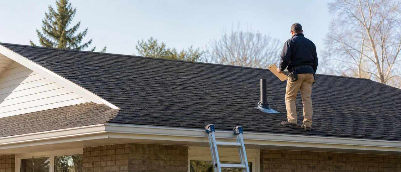 Educational illustration explaining how long does a roof inspection take.
