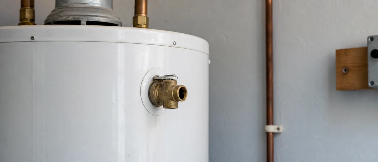 Educational illustration explaining what does missing tpr discharge pipe mean on a home inspection.