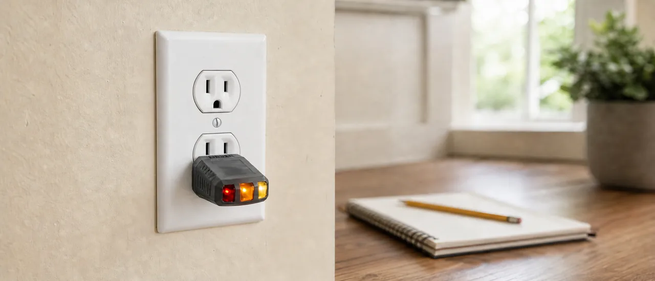 Educational illustration explaining what do ungrounded or open-ground outlets mean on a home inspection.