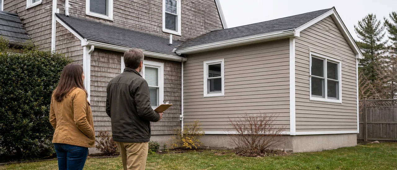 Educational illustration explaining should you buy a house with unpermitted additions.