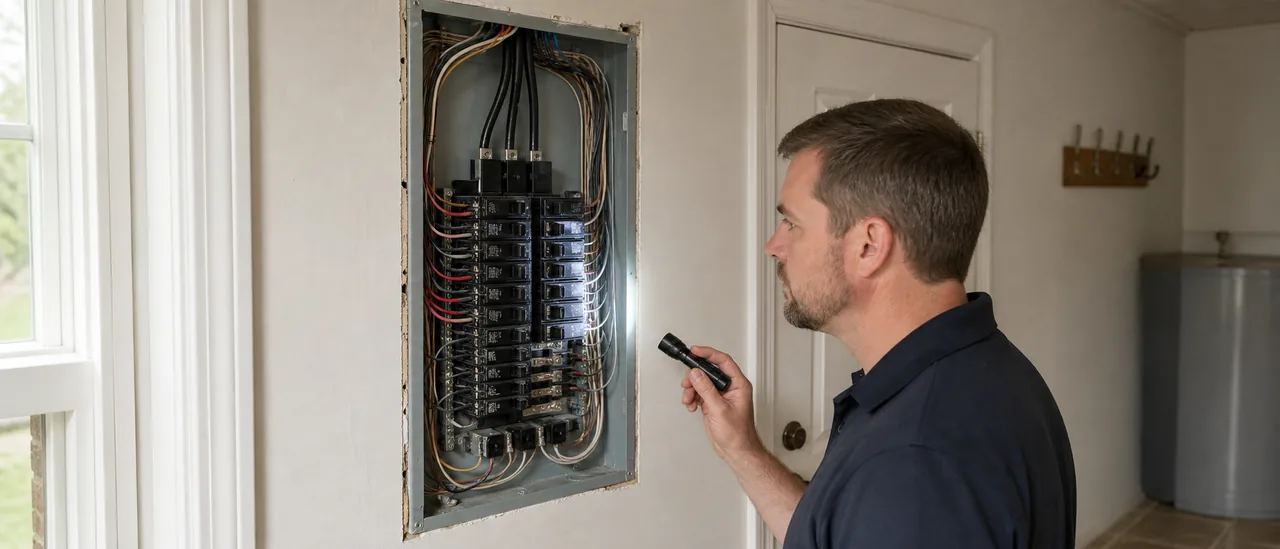 Educational illustration explaining can a home inspector miss aluminum branch wiring.