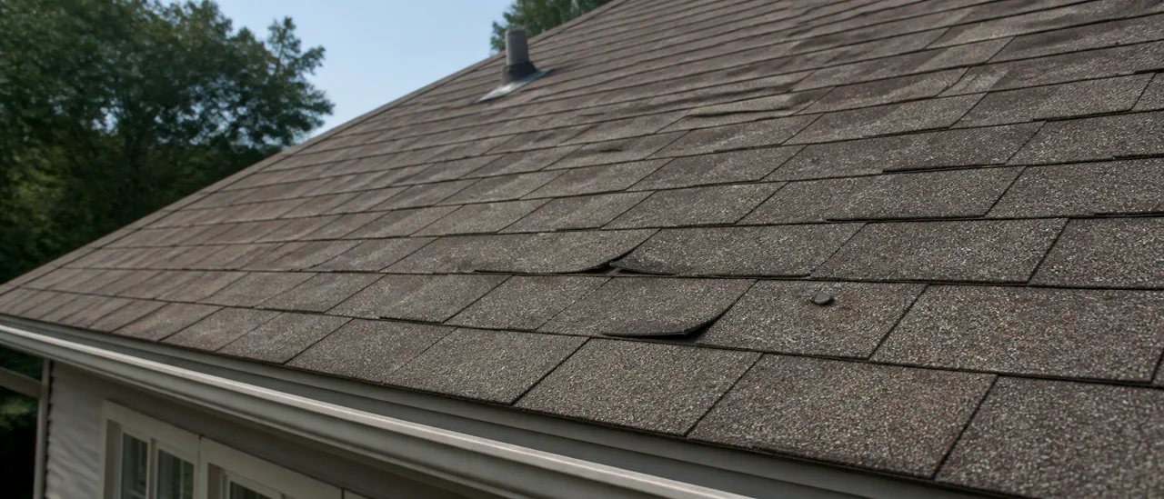 Educational illustration explaining can an old roof fail even if it does not leak.