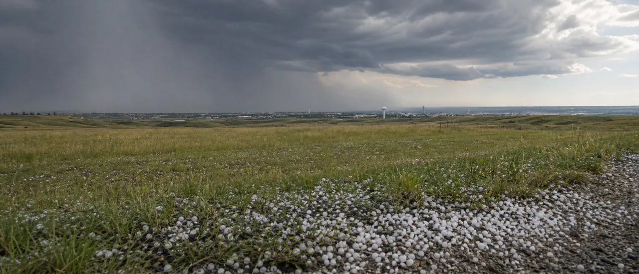 Educational illustration explaining what is the hail capital of the united states.