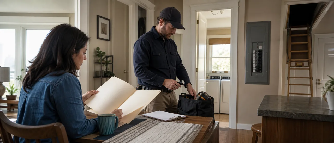 Educational illustration explaining how should a buyer prepare for a home inspection.