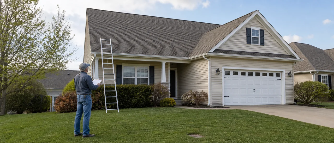 Educational illustration explaining can a lender require a roof certification.