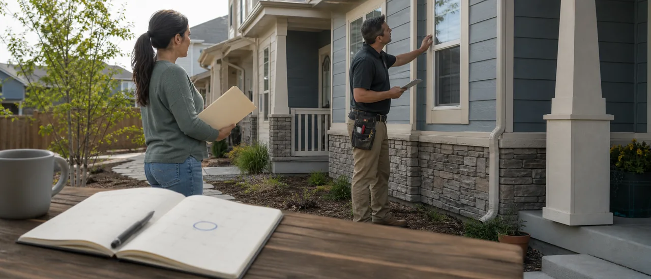Educational illustration explaining when should you schedule an 11-month warranty inspection.