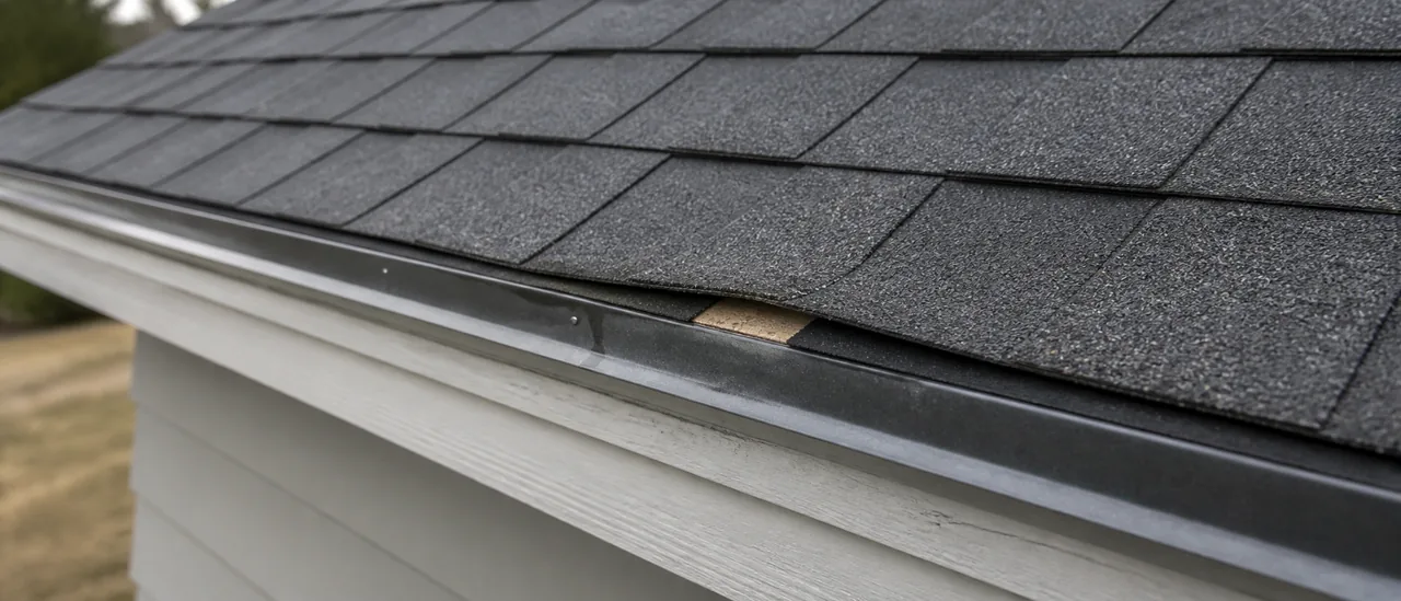Educational illustration explaining what causes missing starter shingles.