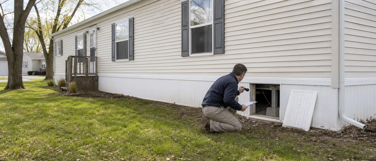 Educational illustration explaining do mobile homes need a home inspection.