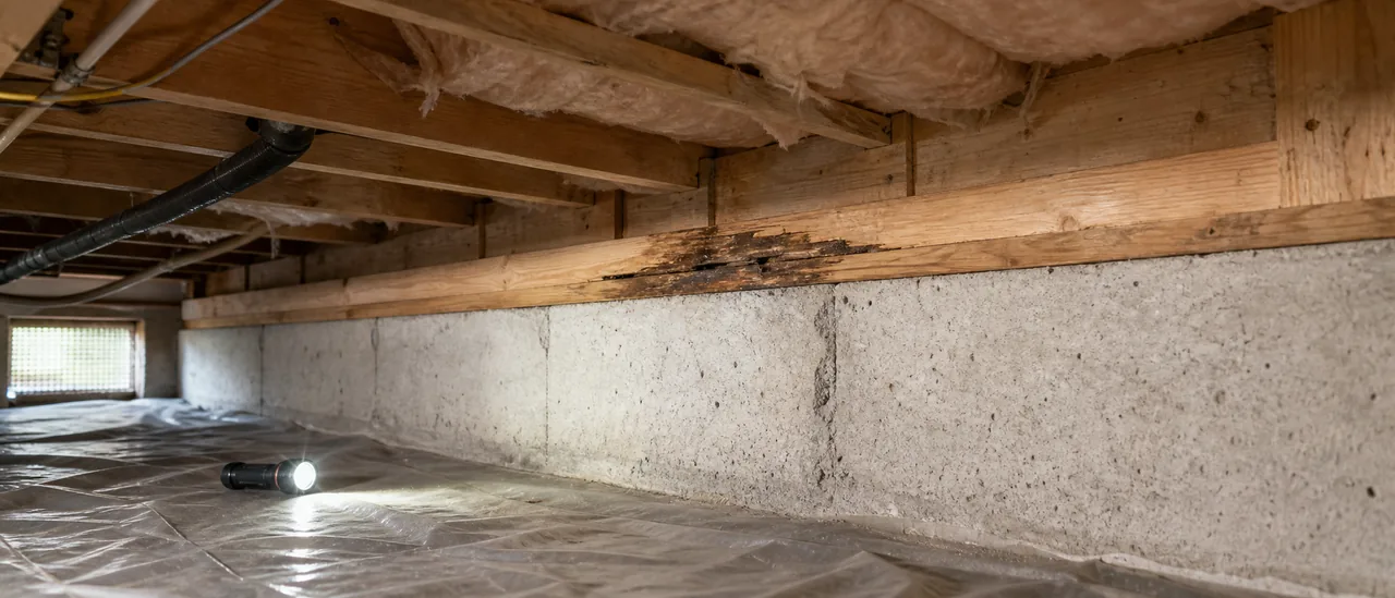 Educational illustration explaining can a home inspector miss damaged sill plates.