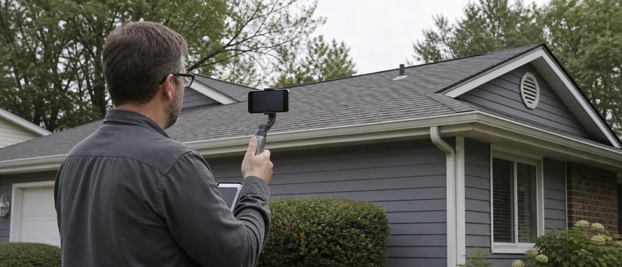 Educational illustration explaining can i join a roof inspection by video call.