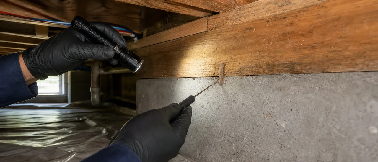 Educational illustration explaining what is a termite inspection.