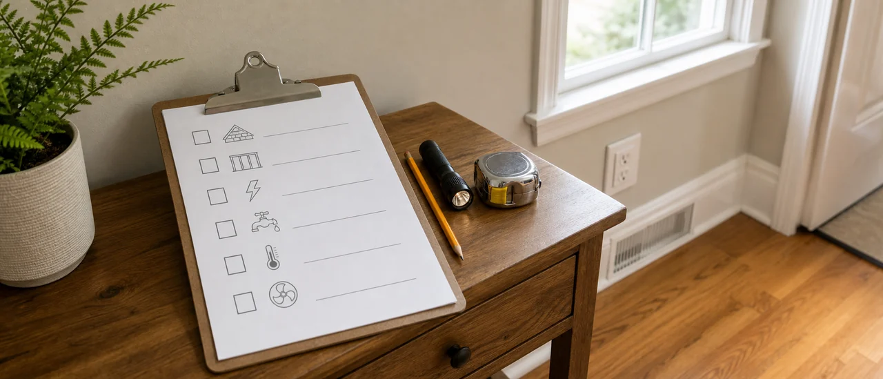 Educational illustration explaining what is a pre-offer inspection.