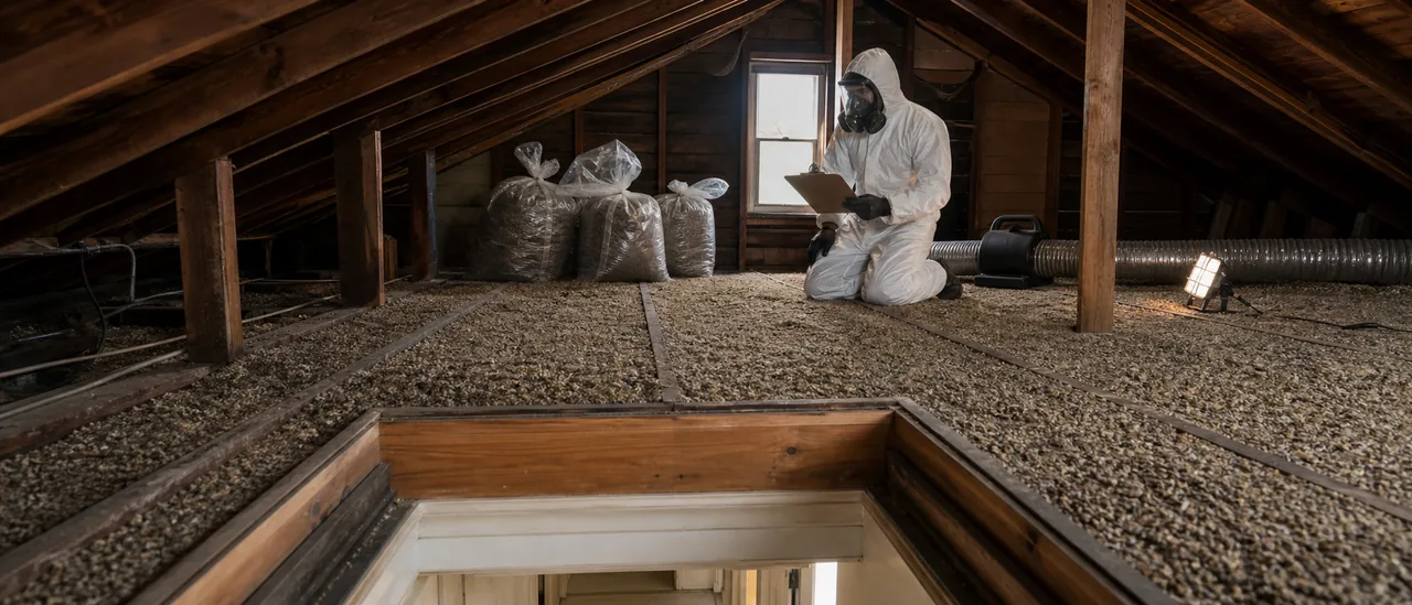 Educational illustration explaining how much does it cost to fix vermiculite insulation.