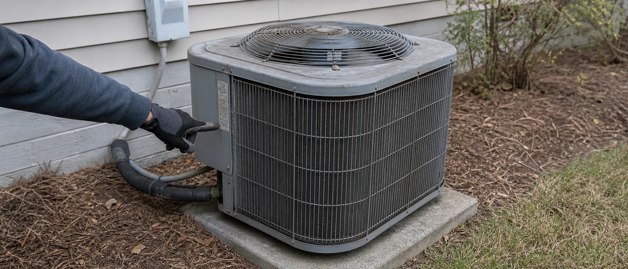 Educational illustration explaining what does an aging hvac system mean on a home inspection.