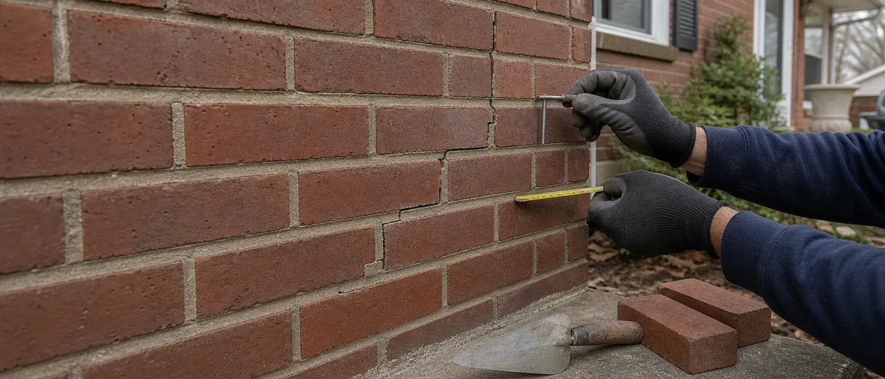 Educational illustration explaining how much does it cost to fix cracked masonry walls.