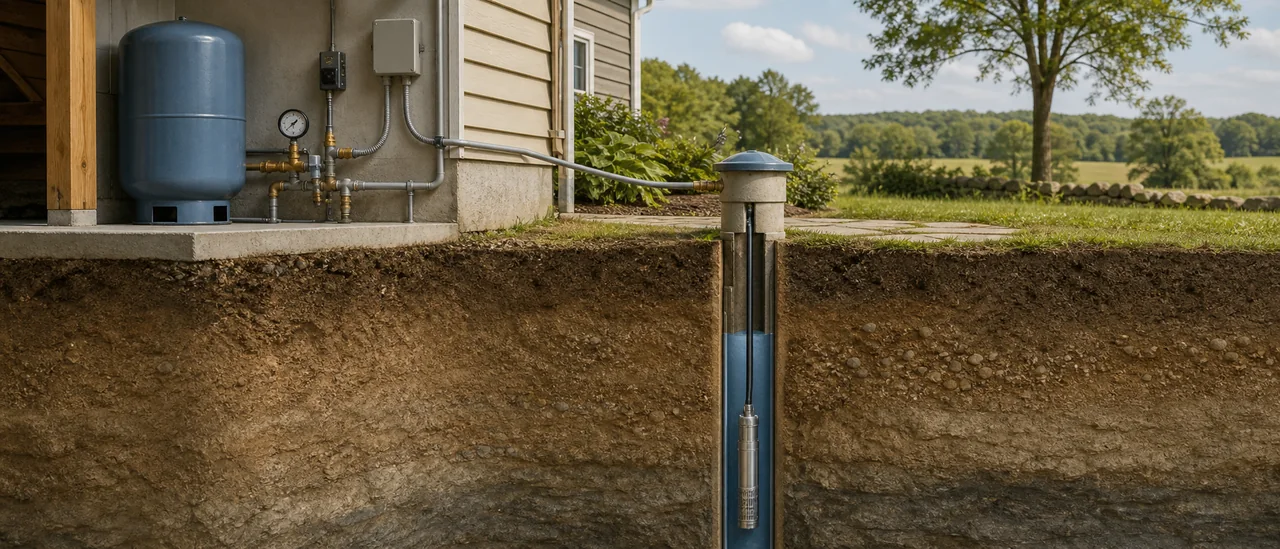 Educational illustration explaining how much does it cost to fix well pump problems.