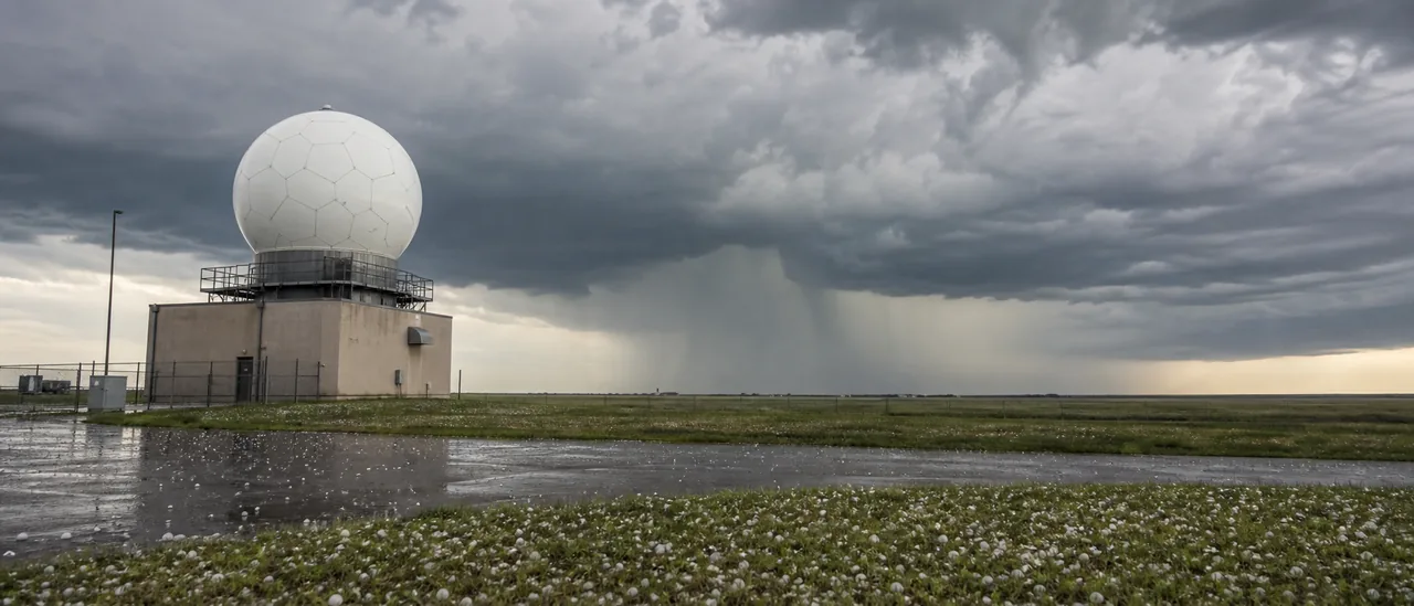 Educational illustration explaining how can you estimate hail size on radar.