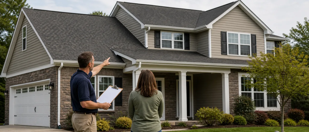 Educational illustration explaining when should a buyer schedule a roof inspection.