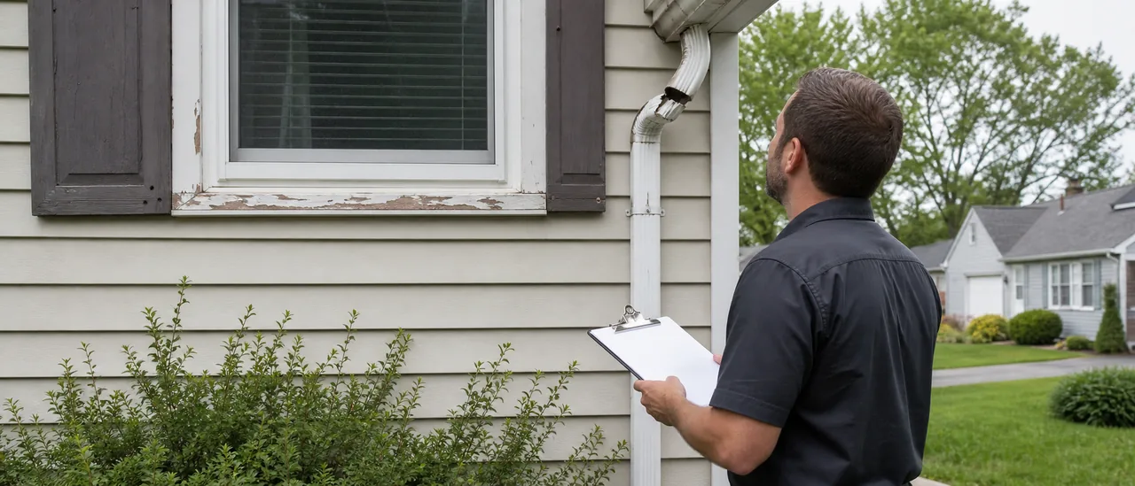 Educational illustration explaining what is deferred maintenance in a home inspection.