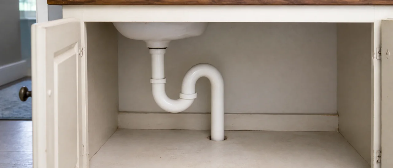Educational illustration explaining how much does it cost to fix s-traps under sinks.