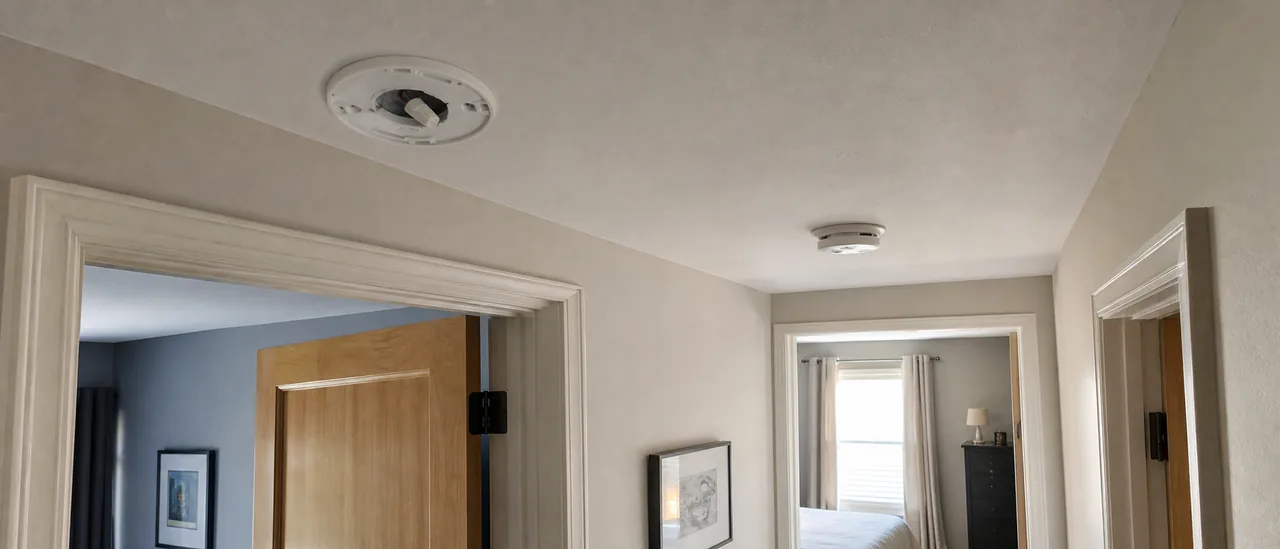Educational illustration explaining what do missing smoke detectors mean on a home inspection.