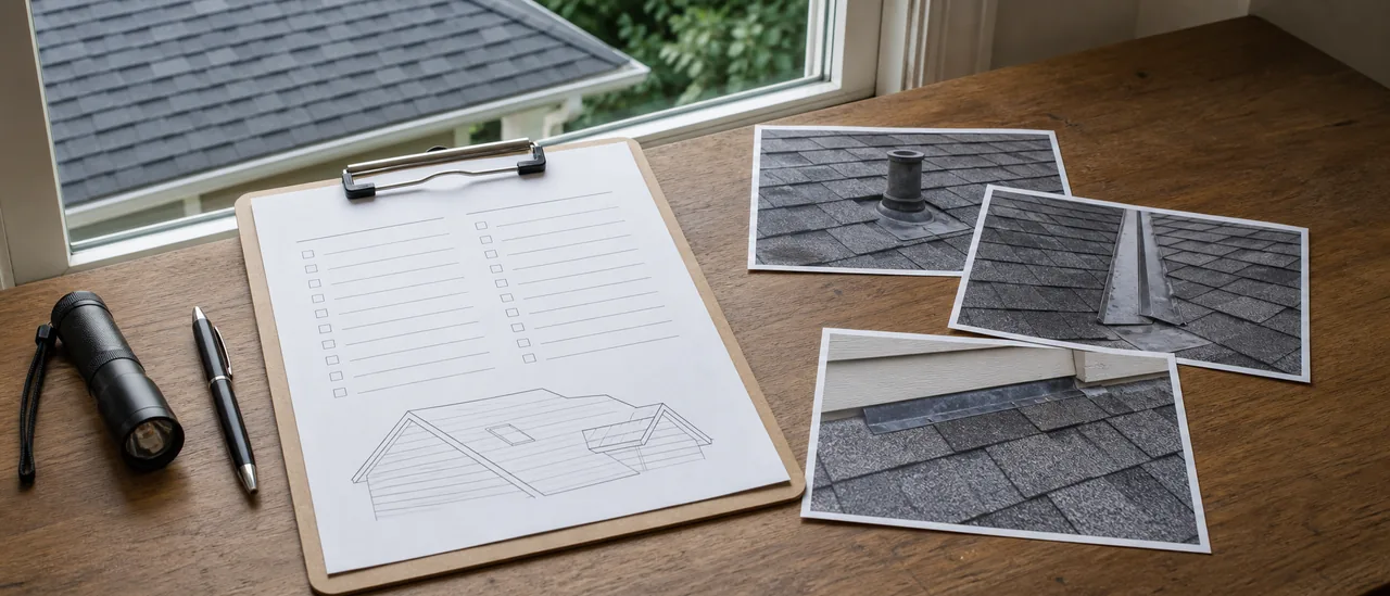 Educational illustration explaining who owns the roof inspection photos and report.