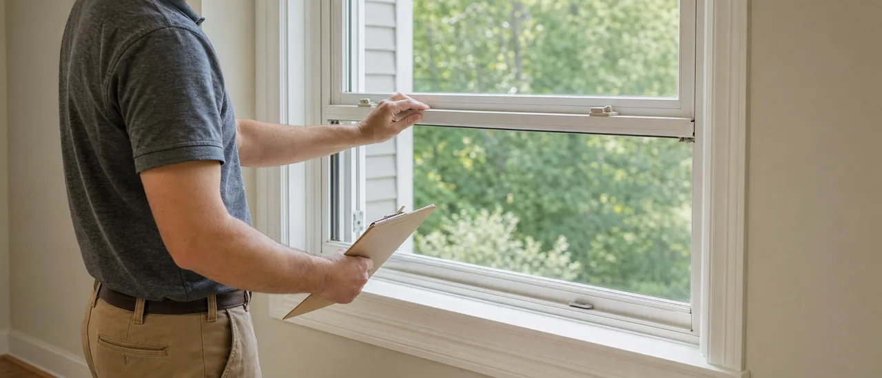 Educational illustration explaining do home inspectors test every window.