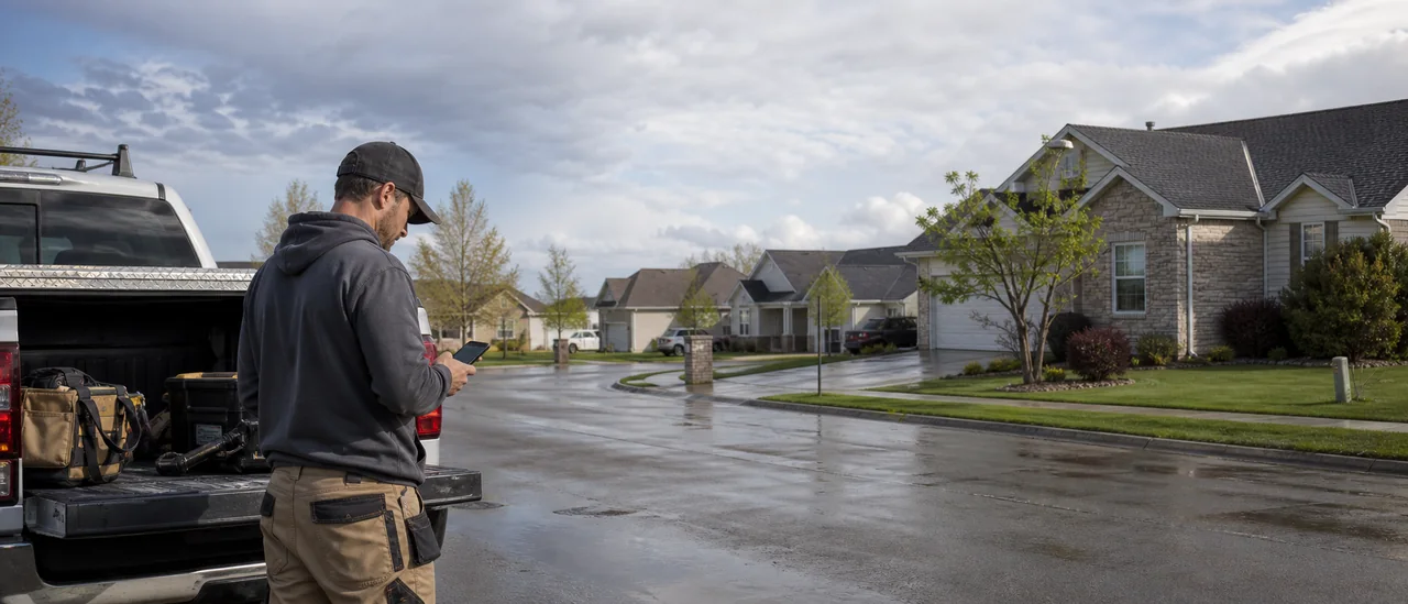 Educational illustration explaining what is the best hail app for roofers.